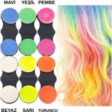 SETBEAUTY 6'lı Çok Renkli Saç Tebeşiri Anında Geçici Renk Değişikliği İçin Amonyaksız