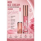 SETBEAUTY Gül Kurusu Simli Renkli Dudak Parlatıcı Ruj – Ice Cream Lip Gloss 02