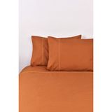 setekshome Biyeli Çift Kişilik Nevresim Takımı Taba %100 Pamuk - 240 x 260 cm