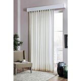 setekshome Kırık Beyaz Ekru Saten Güneşlik Perde Polyester Kumaşlı Kornişli Düz Desen - 50 x 50 cm