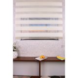Setekshome Krem Hun Micro Plise Zebra Stor Güneşlik Perde