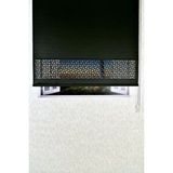Setekshome Siyah Karatma Lazer Kesim Modern Stor Güneşlik Perde
