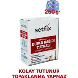 Setfix Toz Duvar Kağıdı Tutkalı, 250 gr / Selülozik, Şeffaf Donan Kağıt, Vinil ve Tekstil Duvar Kağıdı Yapıştırıcısı - 250 gr Toz