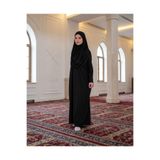 Setiora Tek Parça Namaz Elbisesi Boydan Giymeli Siyah Çantalı