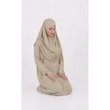 Setiora Tek Parça Namaz Elbisesi Boydan Giymeli vizon