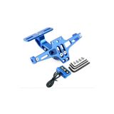 setmoto Katlanabilir Arka Plakalık - Led Işıklı - Cnc Metal - Parlak Renkler - Mavi
