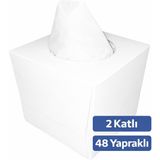 Setpak Küp Kutu Mendil Baskısız 48 Yaprak Otel Kullanımına Uygun (60 Adet)