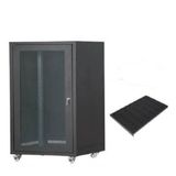 SETRACK 19'' 12U 600X600 CAMLI TEKERLEKLİ RACK KABİNET+SABİT RAF
