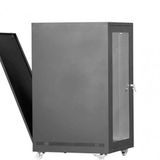 SETRACK 19'' 16U 600X600 TEKERLEKLİ CAMLI RACK KABİNET