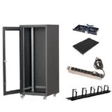 Setrack 19'' 20u 600x600 Rack Kabinet+2lifan+sabit Raf+grup Priz+kablo Organizer