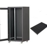 Setrack 19'' 20U 600X600 Tekerlekli Camlı Rack Kabinet+Sabit Raf