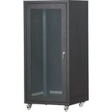 Setrack 19'' 42U 600X800 Camlı Tekerlekli Rack Kabinet - 1 TB - Yok