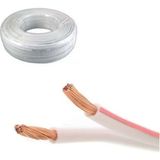 Seval A03VH-H 2x0.75 ,Kesit 0.75mm² 2-Damar/Çok Telli 1mt Yassı Kordon TTR Kablo - Kırmızı - Beyaz