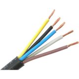 Seval H05VV-F 5x6 ,kesit 6mm² 5-Damar/çok Telli 1mt Ttr Kablo