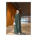 sevannaluxurydesign Kadın düğme detay tunik &pantolon takım