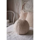 Sevara Dekor SevaraDekor Peluş Top Yastık Bej Top Kırlent