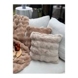 sevaradekor Peluş Kırlent Kılıfı Pofuduk Yastık Tek Taraflı Pelus Yastik 40 x 40 Bubble Pelus Kırlent Kare