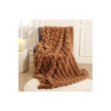 sevaradekor Peluş Koltuk Şalı Pofuduk Koltuk Örtüsü Bubble Koltuk Örtüsü 150 X 100 Cm Sütlü Kahve