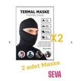 Sevateks Motorcu Maskesi Balaklava Maske 2 Adet Siyah