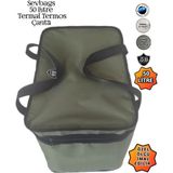 Sevbags Termal Termos Piknik Kamp Seyahat Sıcak Soğuk 50 Litre Termos Çanta - Haki