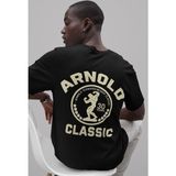 Sevbano Arnold Classic Bodybuilding Fitness Sırt Baskılı Unisex Oversize Sporcu Tişört - Siyah - 4XL