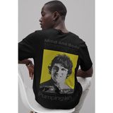 Sevbano Arnold Pumping Iron Bodybuilder Sırt Baskılı Unisex Oversize Fitness Sporcu Tişört - Siyah - 3XL