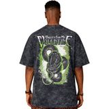 Sevbano Bullet For My Valentine Rock Metal Müzik Grubu Baskılı Unisex Oversize Eskitme Yıkamalı Tişört - Siyah - 4XL