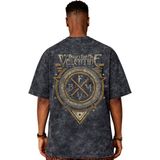 Sevbano Bullet For My Valentine Rock Metal Müzik Grubu Baskılı Unisex Oversize Eskitme Yıkamalı Tişört - Siyah - XS