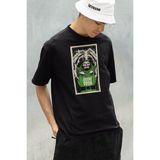 Sevbano Doctor Doom Marvel Karakter Baskılı Unisex Oversize Tişört - 01 Siyah - 3XL