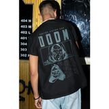 Sevbano Doctor Doom Süper Film Kahraman Sırt Baskılı Unisex Oversize Tişört - Siyah