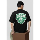 Sevbano Doctor Doomsday Baskılı Unisex Oversize Marvel Karakter Tişört - Siyah - 3XL