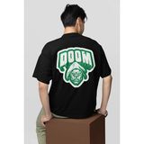 Sevbano Doctor Doomsday Baskılı Unisex Oversize Marvel Karakter Tişört - Siyah - 4XL