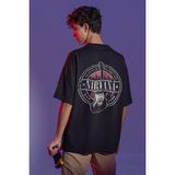 Sevbano Efsane Müzik Grubu Nirvana Sırt Baskılı Unisex Oversize Tişört - Siyah - XL