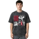 Sevbano Eminem Rapper Şarkıcı Ön Baskılı Unisex Oversize Vintage Yıkamalı Tişört - Siyah - 2XL