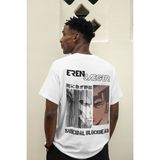 Sevbano Eren Yaeger Attack On Titan Sırt Baskılı Unisex Oversize Anime Tişört - Beyaz - 3XL