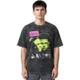 Sevbano Fight Club Tyler Durden Efsane Film Ön Baskılı Unisex Oversize Eskitme Yıkamalı Tişört - Siyah