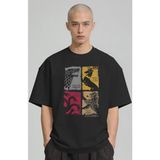 Sevbano Game Of Thrones Dizi Baskılı Unisex Oversize Premium Tişört - Siyah