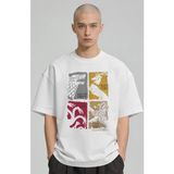 Sevbano Game Of Thrones Dizi Baskılı Unisex Oversize Premium Tişört - XS - Beyaz