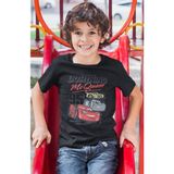 Sevbano Lightning Mcqueen Şimşek Arabalar Baskılı Unisex Çizgi Film Çocuk Tişört (1-12 Yaş) - Siyah - 3 - 4 Yaş