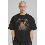 Sevbano Metallica Rock Metal Müzik Grubu Baskılı Unisex Oversize Premium Tişört - 3XL - Siyah