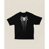 Sevbano Örümcek Adam Film Logo Baskılı Marvel Oversize Tişört - 01 Siyah - 3XL