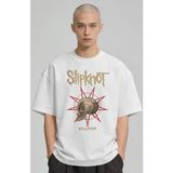Sevbano Slipknot Rock Metal Müzik Grubu Baskılı Unisex Oversize Premium Tişört - 2XL - Beyaz