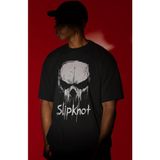 Sevbano Slipknot Rock Metal Müzik Grubu Ön Baskılı Unisex Oversize Tişört - Siyah - XS