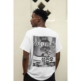 Sevbano Solo Leveling Sırt Baskılı Unisex Oversize Anime Tişört - Beyaz - 3XL