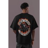 Sevbano Sons Of Anarchy Dizi Sırt Baskılı Unisex Oversize Motorcu Tişört - Siyah - 2XL