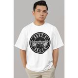 Sevbano Tasarım Guns 'n Roses Rock Metal Müzik Grubu Baskılı Unisex Oversize Tişört - Beyaz - XL