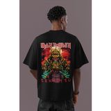 Sevbano Tasarım Iron Maiden Rock Metal Sırt Baskılı Unisex Oversize Müzik Grubu Tişört - Siyah - 3XL