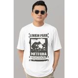 Sevbano Tasarım Linkin Park Meteora Rock Metal Müzik Grubu Baskılı Unisex Oversize Tişört - Beyaz - XL
