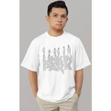 Sevbano Tasarım Linkin Park Rock Metal Müzik Grubu Baskılı Unisex Oversize Tişört - Beyaz - 2XL