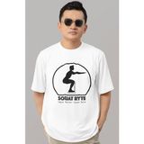 Sevbano Tasarım Squat Ryte Fitness Bodybuilding Sporcu Gym Baskılı Unisex Oversize Tişört - Beyaz - 3XL
